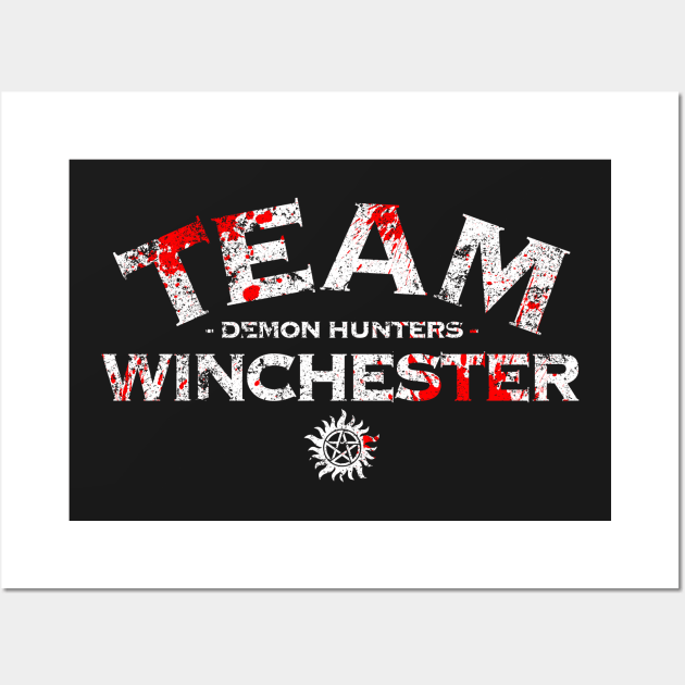 Team Winchester Wall Art by HappyLlama